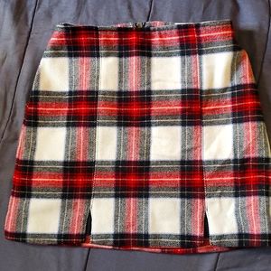 Plaid mini skirt
